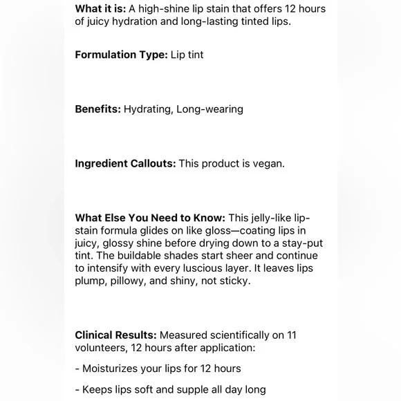 SEPHORA COLLECTION Totally Juicy Lip Tint in 02 Rose Syrup 5.5 mL Full Size - Picture 8 of 8